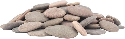 About 100 Pcs Painting Rocks, 2.2"-3.5", Flat, Smooth - River, Craft, DIY Stones, 18 Pounds in Kuwait