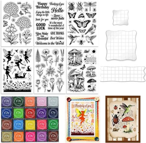 29 Pcs Journal Stamps for Crafting Card Making Supplies Set in Kuwait