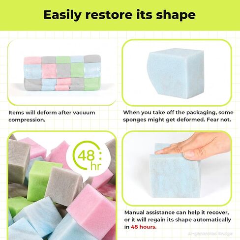 TRENDBOX Foam Cube, 100 PCS of 3.15 x 3.15 x 3.15 Inch Soft Blocks, Gymnastics, Rock Climbing, Trampoline and Other Sports Cushion Pads, Indoor Park Foam Pit Filler - Four Colors Irregular Blending in Kuwait