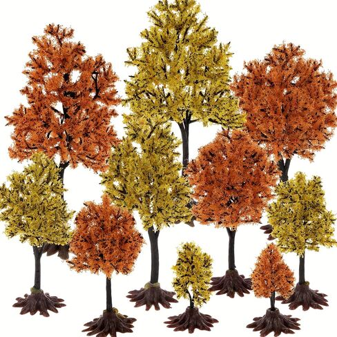 Model Trees 1.8 to 5 Inch Miniature Fall Trees Diorama Supplies in Kuwait