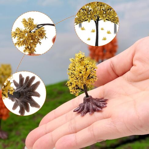 Model Trees 1.8 to 5 Inch Miniature Fall Trees Diorama Supplies in Kuwait