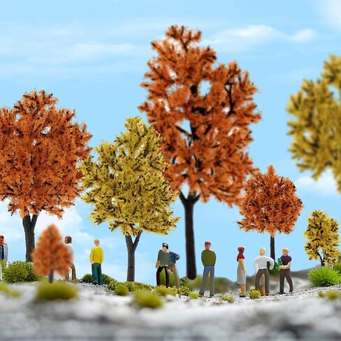 Model Trees 1.8 to 5 Inch Miniature Fall Trees Diorama Supplies in Kuwait