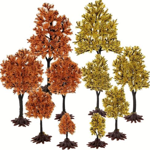 Model Trees 1.8 to 5 Inch Miniature Fall Trees Diorama Supplies in Kuwait