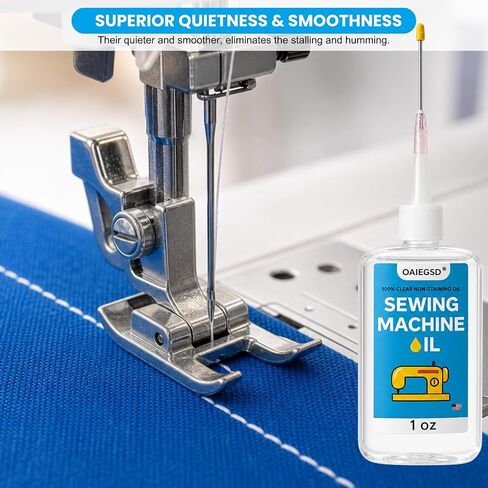 Sewing Machine Oil Bundle, 1 oz Precision Oiler + 32 oz Bulk Refill, Clear Odorless Non-Staining Low-Viscosity Oil for Sewing Machines, Sergers, Embroidery & Quilting Machines in Kuwait