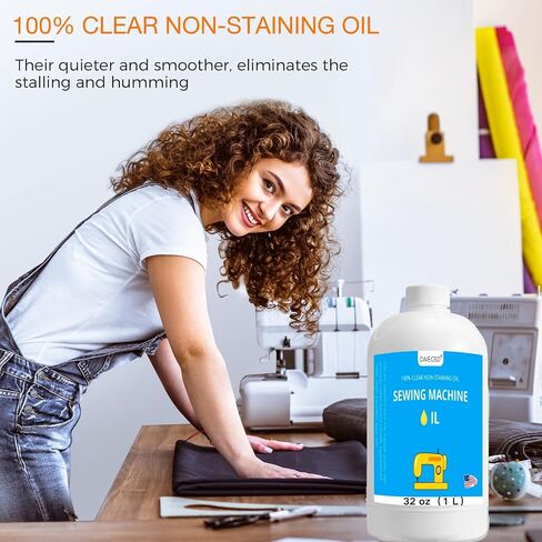 Sewing Machine Oil Bundle, 1 oz Precision Oiler + 32 oz Bulk Refill, Clear Odorless Non-Staining Low-Viscosity Oil for Sewing Machines, Sergers, Embroidery & Quilting Machines in Kuwait