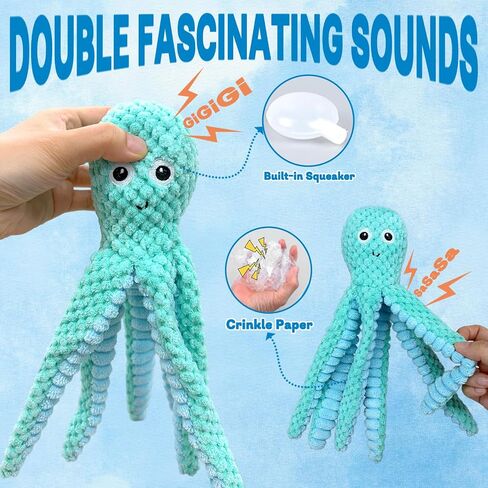 MRSOHRET Dog Squeak Toys for Aggressive Chewers, Crinkle Puppy Chew Toys in Saudi Arabia