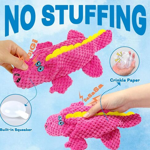 MRSOHRET Dog Squeak Toys for Aggressive Chewers, Crinkle Puppy Chew Toys in Saudi Arabia