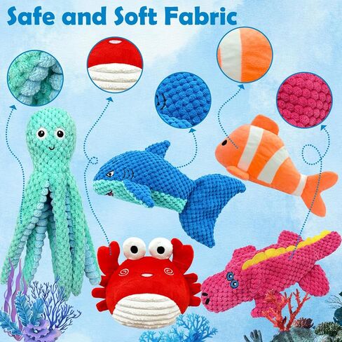 MRSOHRET Dog Squeak Toys for Aggressive Chewers, Crinkle Puppy Chew Toys in Saudi Arabia