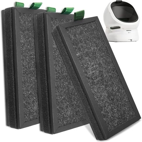 3 Pack Replacement Activated Carbon Filter Compatible with PETLIBRO Luma Automatic Self Cleaning Litter Box in Kuwait