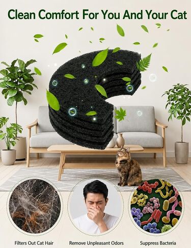 ZILAMGOO 8-Pack Carbon Filters Compatible with LR4 Litter Box in Saudi Arabia