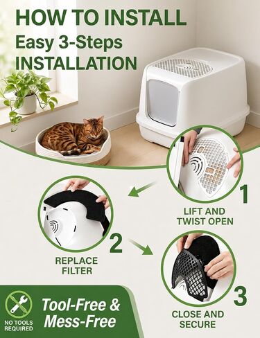ZILAMGOO 8-Pack Carbon Filters Compatible with LR4 Litter Box in Saudi Arabia