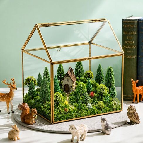 60 Pcs Mixed Model Trees with 1.05 oz Moss 4.4-1.6 Inch Diorama Trees in Saudi Arabia