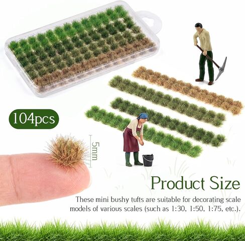 104 Pcs Static Grass Bushy Tufts Lowland Shrubs Terrain Model kit in Kuwait