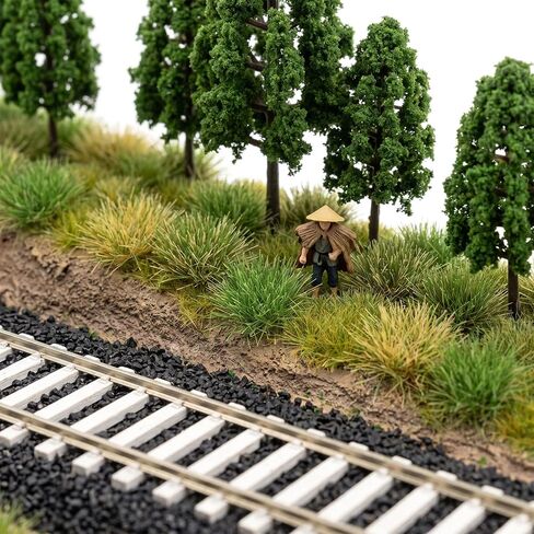 104 Pcs Static Grass Bushy Tufts Lowland Shrubs Terrain Model kit in Kuwait