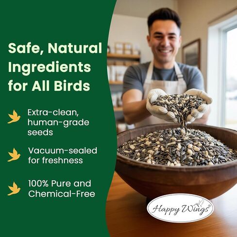 Happy Wings 5LB Songbird Blend Bird Food, Sunflower, Safflower, Peanuts in Kuwait