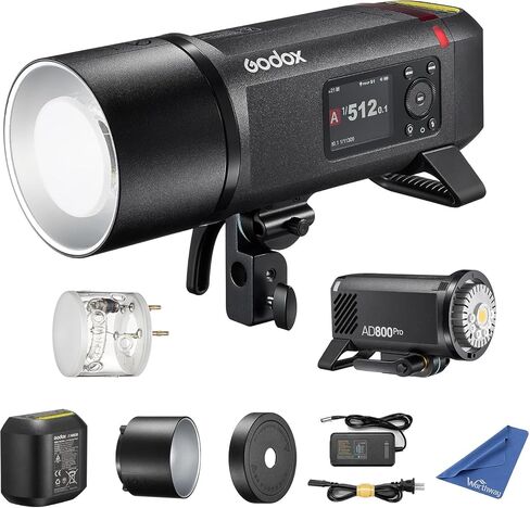 Godox SK400II Strobe Flash Light 400Ws with Standard Reflector, GN65 5600K 2.4G Bowens Mount with 150W Modeling Lamp, for Photography Studio, Portrait Shooting in Kuwait
