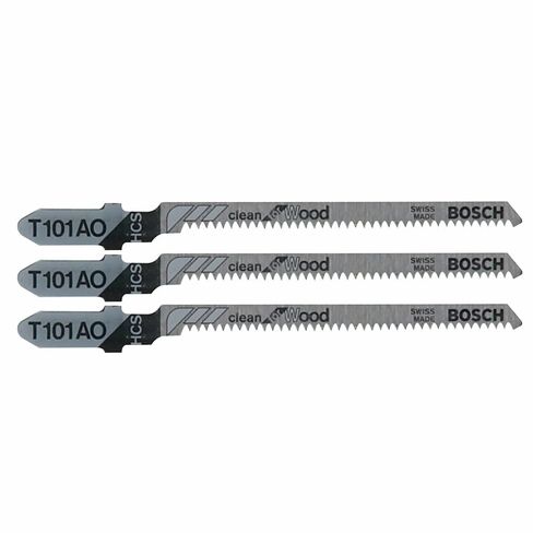 BOSCH T101AO3 3-Piece 3-1/4 In. 20 TPI Clean for Wood T-Shank Jig Saw Blades in Kuwait