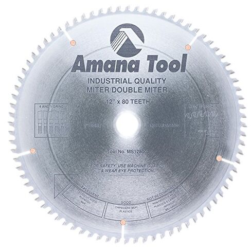 أداة أمانا - MS12800 كربيد مائل بقطر 12 بوصة × 80T 4+1 ATB، -2 درجة، 1 بوصة in Kuwait