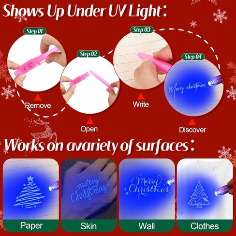 EODVICS 6 Pack Spy Pen Invisible Ink with UV Light for Kids Spy Gear in Kuwait