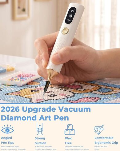 Electric Diamond Art Pen with Tips,Wireless & Quiet Diamond Painting Pen in Kuwait