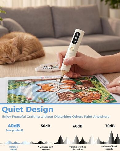Electric Diamond Art Pen with Tips,Wireless & Quiet Diamond Painting Pen in Kuwait