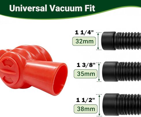 EZ SPARES Drill Dust Collector for Vacuum Cleaner,Drilling Holes without Dust Messes,Rubber will Adsorb on Any Wall,Fit Universal 32mm/35mm/38mm Vacuum Attachment,Light,Portable,Washable(Red) in Kuwait