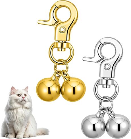 2 Pcs Dog Bell for Collar, Durable Bell for Dog Collar Metal Snap Clip Bells in Kuwait