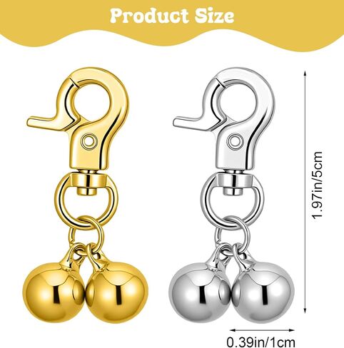 2 Pcs Dog Bell for Collar, Durable Bell for Dog Collar Metal Snap Clip Bells in Kuwait