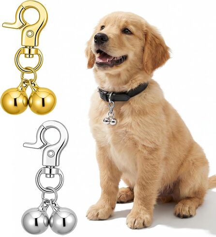 2 Pcs Dog Bell for Collar, Durable Bell for Dog Collar Metal Snap Clip Bells in Kuwait