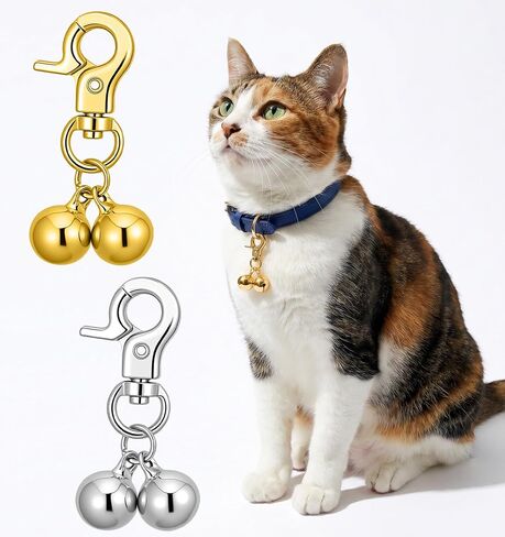 2 Pcs Dog Bell for Collar, Durable Bell for Dog Collar Metal Snap Clip Bells in Kuwait