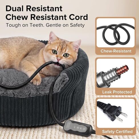 2 in 1 Foldable Heated Cat Cave Beds for Indoor Cats and Dogs in Kuwait
