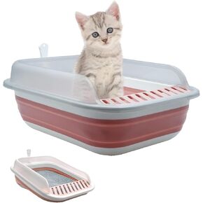 Collapsible Kitten Litter Box Low Entry Small Cat Litter Box M in Kuwait