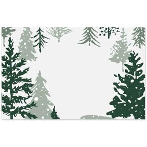 Gift Enclosure Cards - 3.5 x 2.25 Inch - 50 Pack (Snowy Pines) in Kuwait