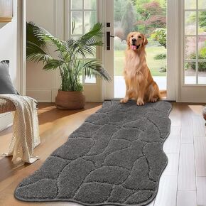 BSICPRO Dog Runner Mat for Mud Paws, Dirt Trapper Mat, 47x22 Inch, Gray in Kuwait