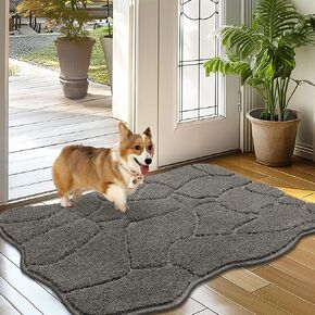 BSICPRO Dog Runner Mat for Mud Paws, Dirt Trapper Mat, 47x22 Inch, Gray in Saudi Arabia