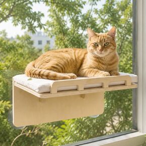 PETKARAY Large Cat Window Shelf and Window Bird Feeder Cat Television in Saudi Arabia