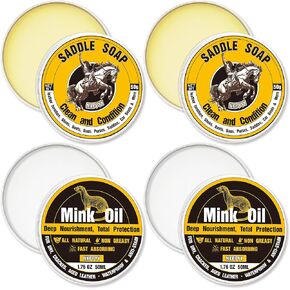 Leather Boot Care Kit, Mink Oil & Saddle Soap for Leather Cleaner & Boots in Saudi Arabia