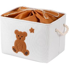 Book Basket for Kids Room, Book Storage Basket Book Organizer for Nursery Room Classroom Library Book Storage Box Collapsible Book Bins with Drawstring Closure for Cartoon Book Reading in Saudi Arabia
