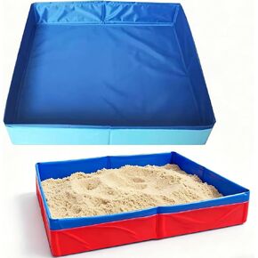 2 Pack Folding Portable Sandbox 20 Inch Square PVC Sand Box in Kuwait