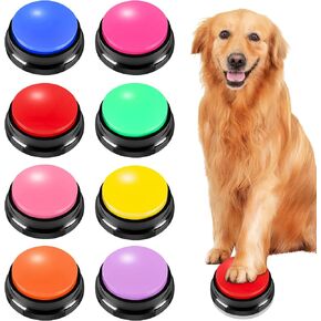 Recordable Buttons 4 Color, Dog Buttons for Communication, Training Your Pet to Talk, Talking Pet Buttons, Dog Training Set, 30 Second Record & Clear Playback in Kuwait