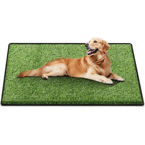 Artificial Grass for Dogs Potty, Reusable Pet Training Mat for Home and Travel, Washable Hemmed Edge Grass Pee Pad with Drainage Holes, Easy to Clean (31"x51") in Kuwait