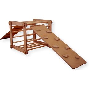 Montessori Activity Cube | Foldable Montessori Climbing Cube | Indoor 9 in 1 Transformable Activity Cube for Toddlers & Kids | Indoor Climbing Activity Wooden Playground (Activity Cube) in Kuwait