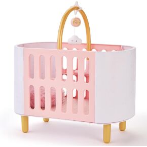 FAO Schwarz Baby Doll Crib & Play Mat with Mattress Pillow & Pretend Mobile in Kuwait