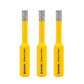 Dry Diamond Core Drill Bit,HIGHDRIL 5Pcs Diameter 6mm 1/4" with Triangle Shank Vacuum Brazed Hole Saw for Concrete Granite Marble Glass Porcelain Tile Masonry Brick in Saudi Arabia