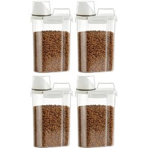 Gagee 4 Pack 3-5 Lb Pet Dog Cat Food Storage Container With Measuring Cup in Kuwait