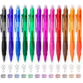 Erasable Gel Pens Clicker: 12 Pack 0.5mm Colored Pens School Supplies in Saudi Arabia