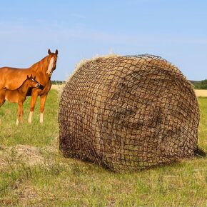 TONGMO 5x5 ft Round Bale Hay Net for Horses & Livestock - Slow Feeder Hay Nets with 2 inches Hole in Saudi Arabia