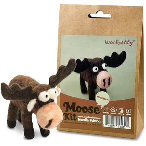 Woolbuddy Needle Felting Starter Kit (Moose) for Beginner & Adult with Tool in Kuwait
