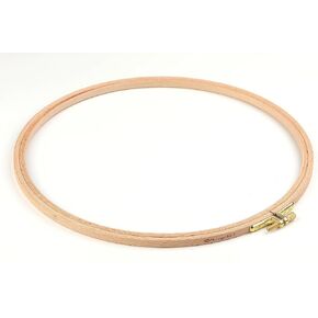 Nurge Premium Quality Beech Wood Embroidery Hoop, Cross Stitch Hoop with Gold Plated Adjustable Brass Screw for DIY Projects Ideal for Crafters,Beginners & Professionals - 6.3" Diameter & 0.31" Thick in Kuwait