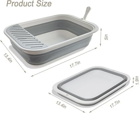 Collapsible Kitten Litter Box Low Entry Small Cat Litter Box M in Kuwait
